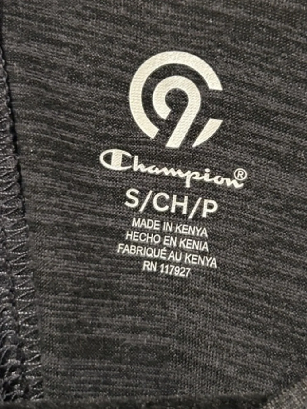 Champion Men's Charcoal Short Sleeve Crew Tee Small - Picture 2 of 6